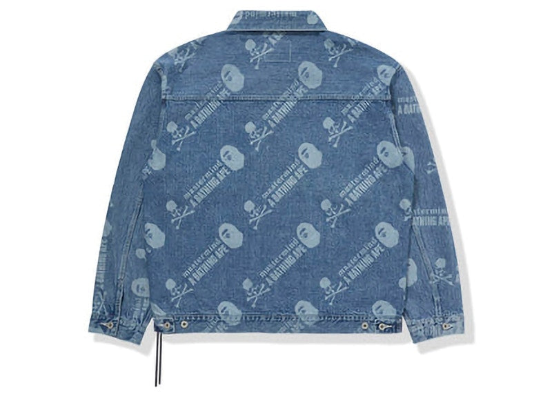BAPE x Mastermind Washed Denim Jacket Blue Indigo