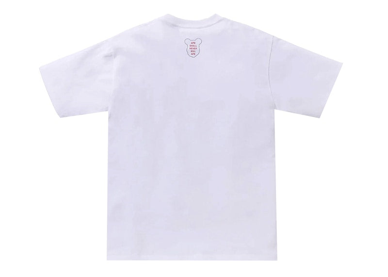 BAPE x Medicom Toy ABC Camo Bear Milo Tee White