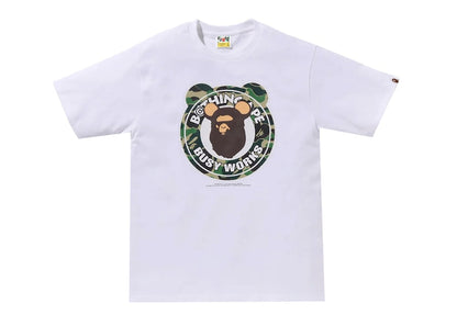 BAPE x Medicom Toy ABC Camo Bear Milo Tee White