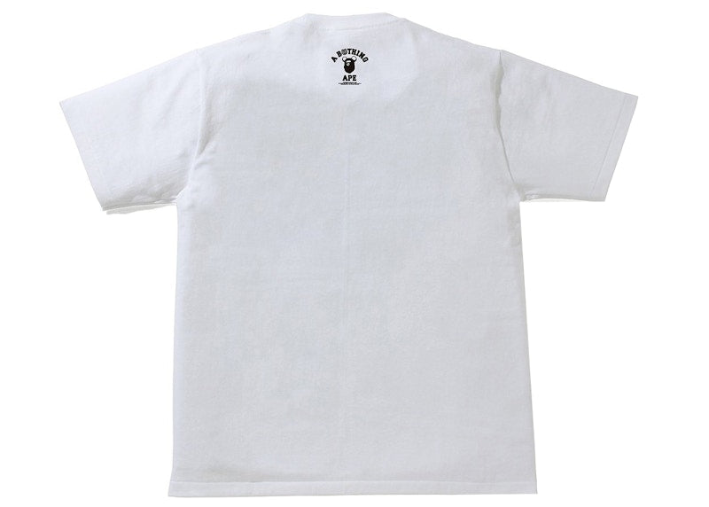 BAPE x Medicom Toy Bearbrick Camo Bear Busy Works Tee White/Black