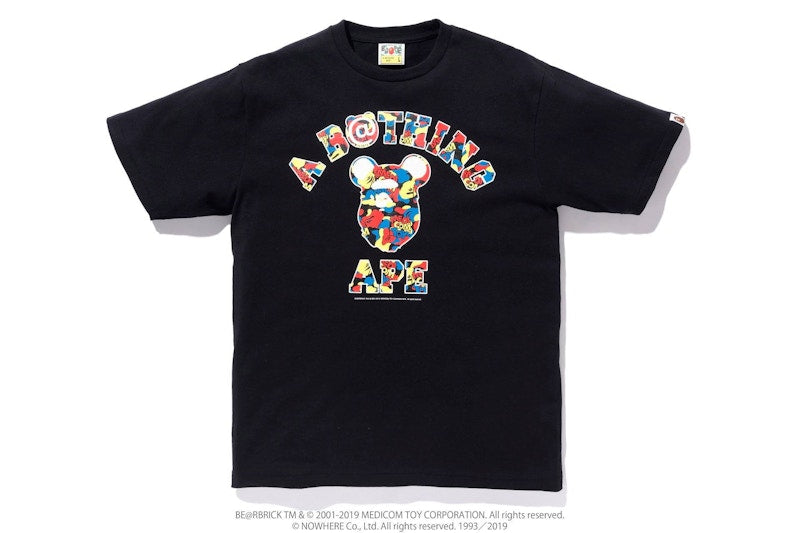 BAPE x Medicom Toy Camo College Tee Black