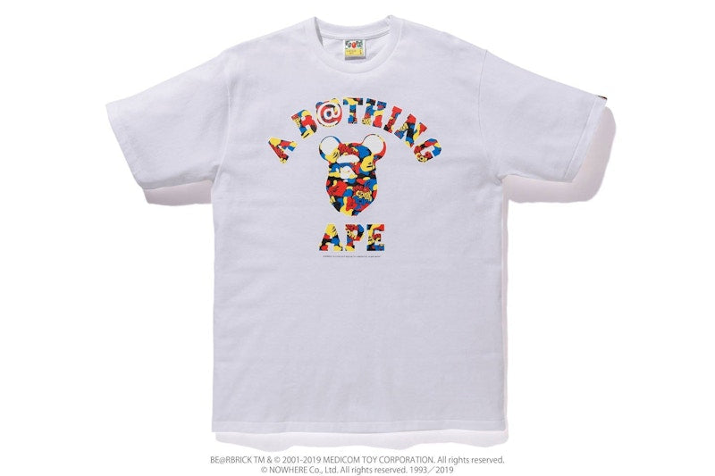 BAPE x Medicom Toy Camo College Tee White
