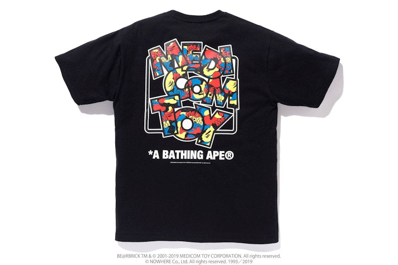 BAPE x Medicom Toy Camo Logo Tee Black