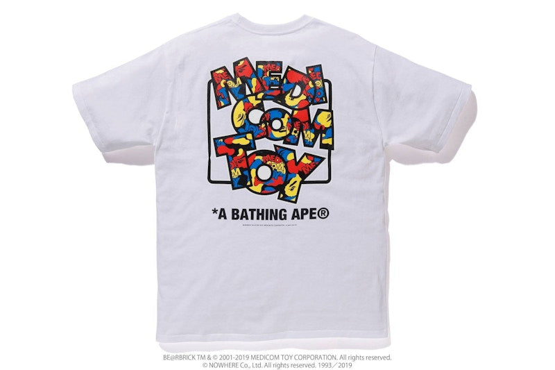 BAPE x Medicom Toy Camo Logo Tee White