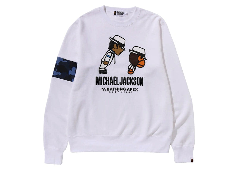 BAPE x Michael Jackson Baby Milo Crewneck White