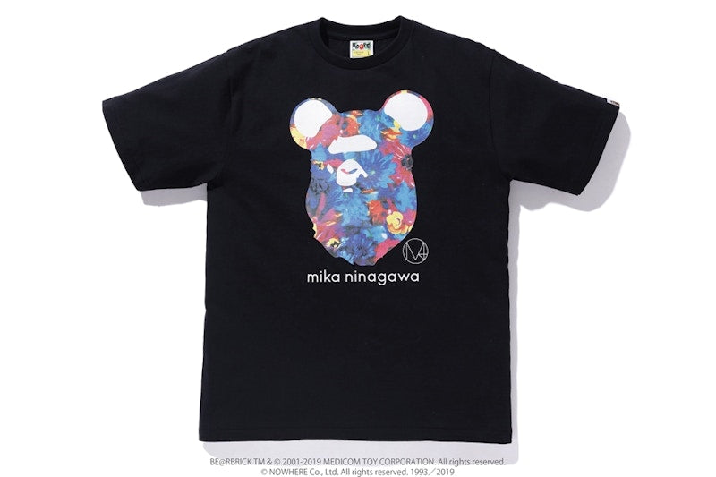 BAPE x Mika Ninagawa Bear Ape Head Tee Black