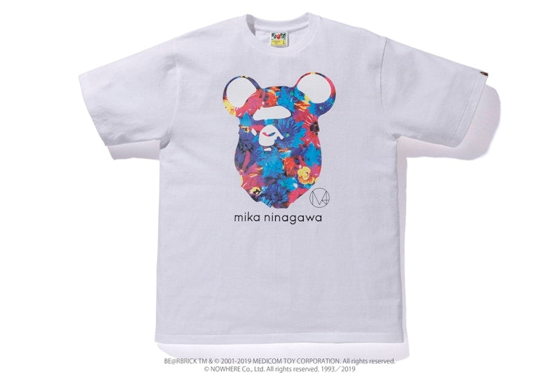 BAPE x Mika Ninagawa Bear Ape Head Tee White