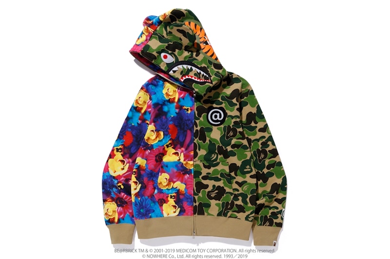 BAPE x Mika Ninagawa Bear Shark Full Zip Hoodie Green