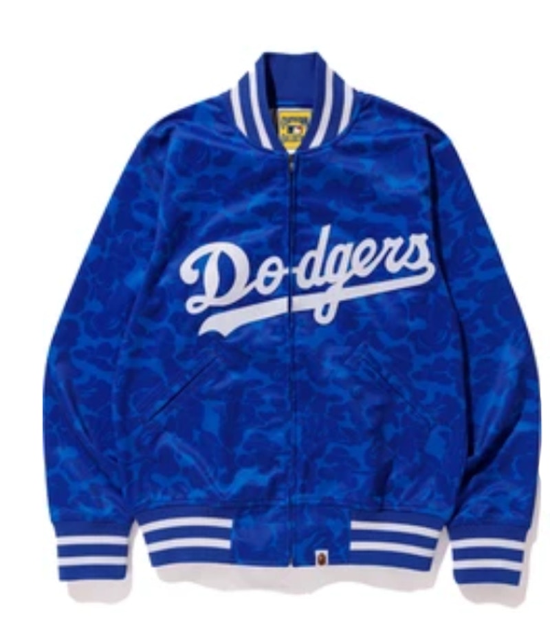 BAPE x Mitchell & Ness Dodgers Jacket Blue