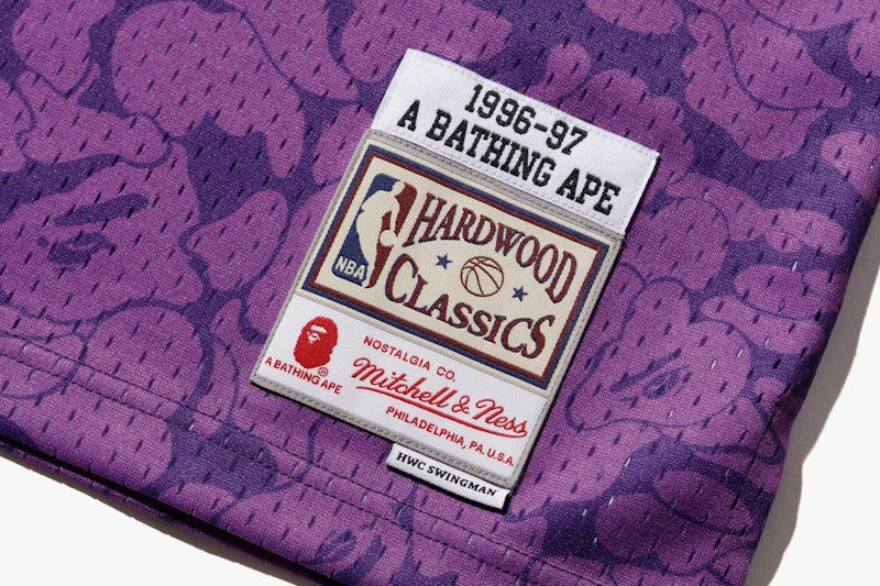 BAPE x Mitchell & Ness Lakers ABC Basketball Swingman Jersey Purple