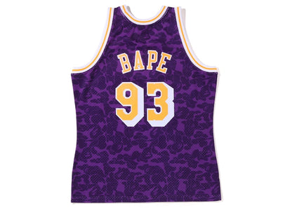 BAPE x Mitchell & Ness Los Angeles Lakers Jersey Purple