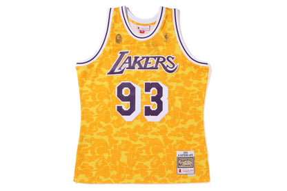 BAPE x Mitchell & Ness Los Angeles Lakers Jersey Yellow