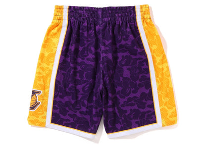 BAPE x Mitchell & Ness Los Angeles Lakers Shorts Purple