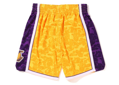 BAPE x Mitchell & Ness Los Angeles Lakers Shorts Yellow