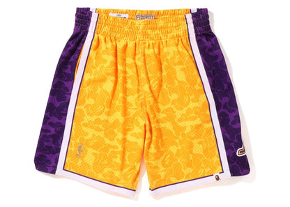 BAPE x Mitchell & Ness Los Angeles Lakers Shorts Yellow