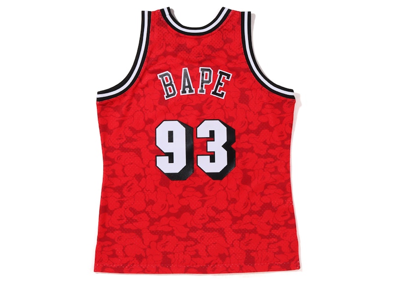 BAPE x Mitchell & Ness Miami Heat Jersey Red
