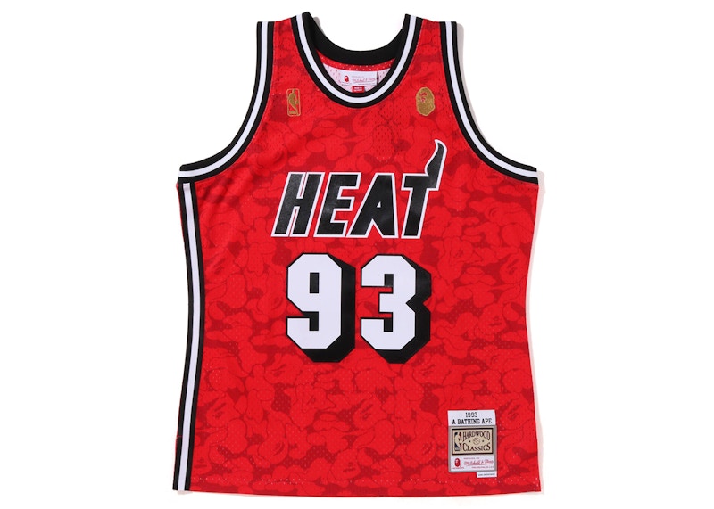 BAPE x Mitchell & Ness Miami Heat Jersey Red