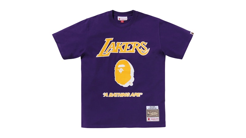 BAPE x Mitchell & Ness NBA Los Angeles Lakers Tee Purple