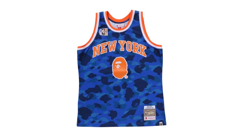 BAPE x Mitchell & Ness NBA New York Knicks Swingman Jersey Blue