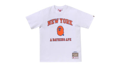 BAPE x Mitchell & Ness NBA New York Knicks Tee White