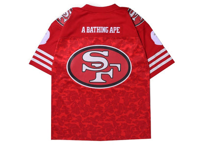 BAPE x Mitchell & Ness NFL San Francisco 49ers Legacy Jersey Red