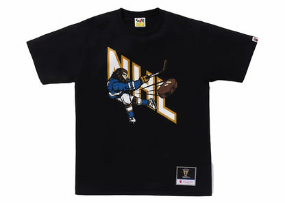 BAPE x Mitchell & Ness NHL Hockey Graphic Tee Black