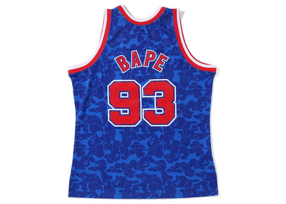 BAPE x Mitchell & Ness New Jersey Nets Jersey Blue