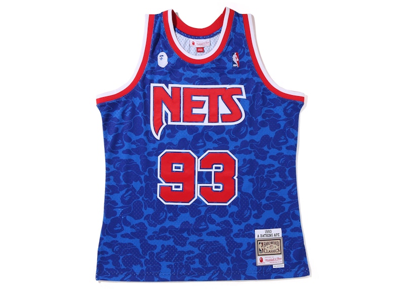 BAPE x Mitchell & Ness New Jersey Nets Jersey Blue