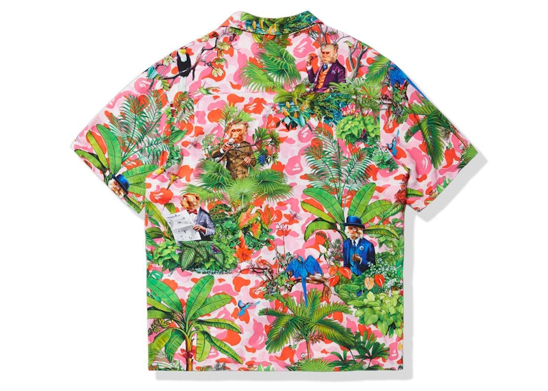 BAPE x Monkey 47 Open Collar S/S Shirt Pink