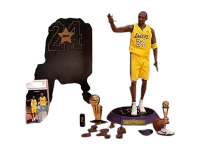 BAPE x NBA Enterbay LA Lakers Kobe Bryant 242010 Real Masterpiece 1/6 Scale Figure Yellow