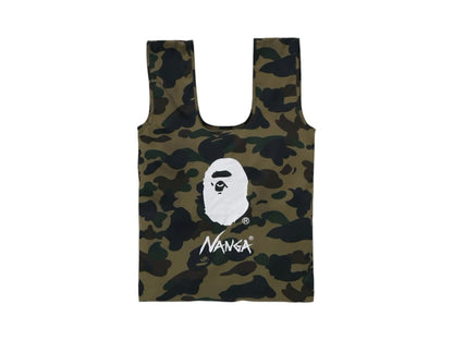BAPE x Nanga 1st Camo Pocketable Eco Bag Green
