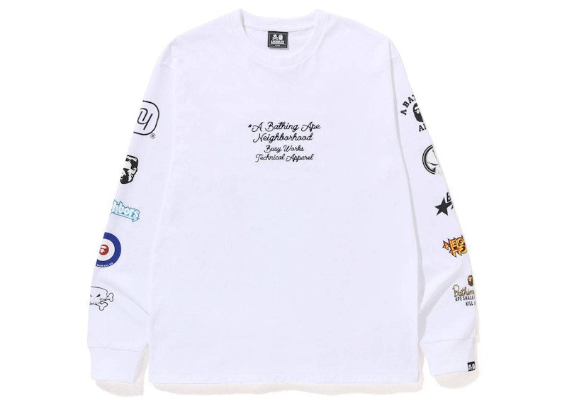 BAPE x Neighborhood L/S Tee White