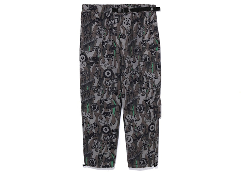 BAPE x Neighborhood Multi Pocket Track Pants Green