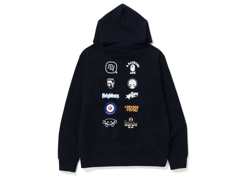 BAPE x Neighborhood Relaxed Fit Pullover Hoodie Navy