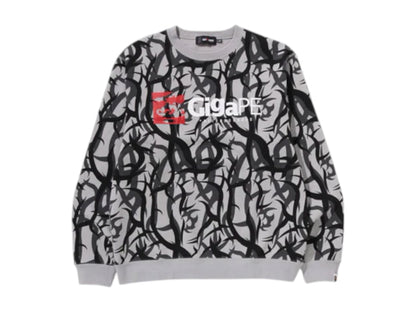BAPE x Neighborhood Trial Camo Gigape Crewneck Grey