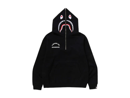 BAPE x Neighborhood Two Face Half Zip Pullover Hoodie Black