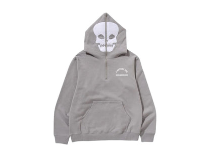 BAPE x Neighborhood Two Face Half Zip Pullover Hoodie Grey