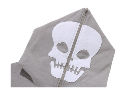 BAPE x Neighborhood Two Face Half Zip Pullover Hoodie Grey