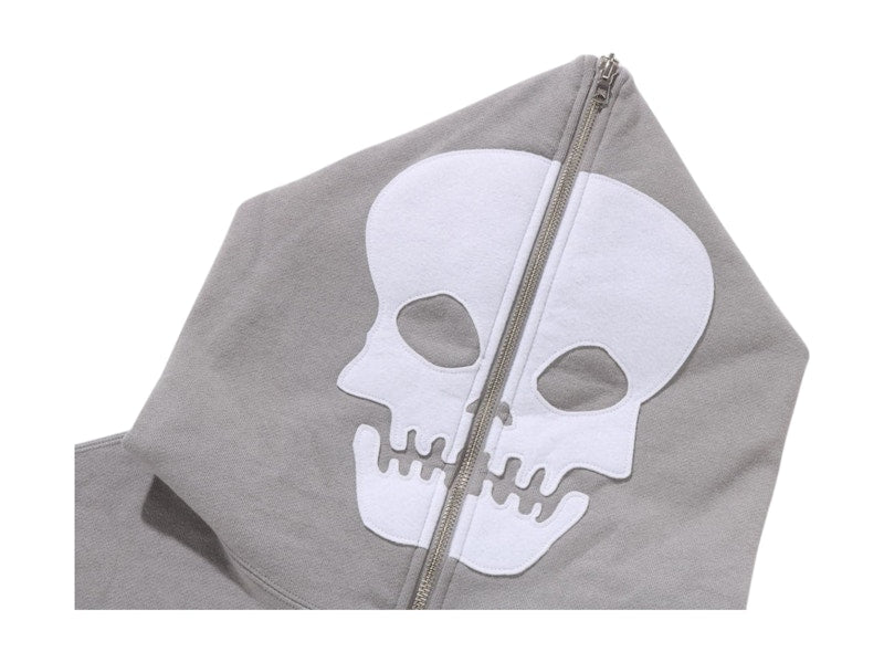 BAPE x Neighborhood Two Face Half Zip Pullover Hoodie Grey