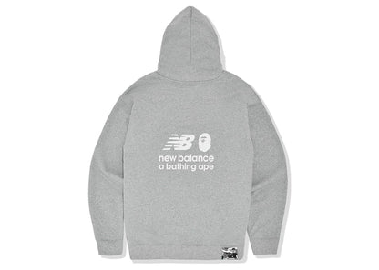 BAPE x New Balance Ape Head Relaxed Fit Pullover Hoodie Grey