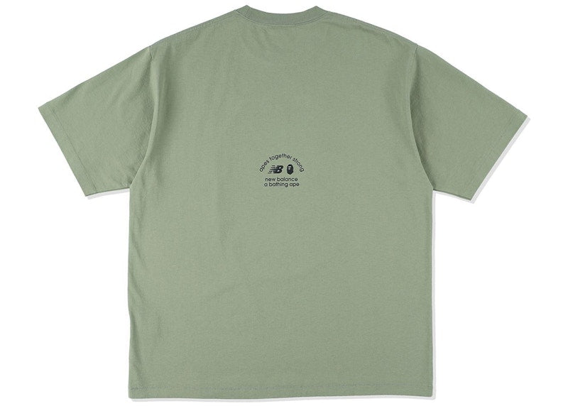 BAPE x New Balance Ape Head Tee Olive