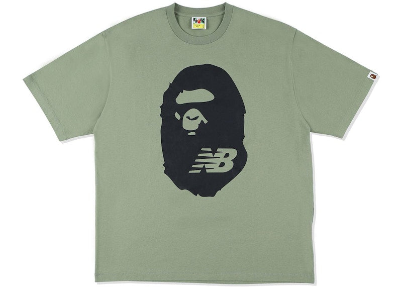 BAPE x New Balance Ape Head Tee Olive