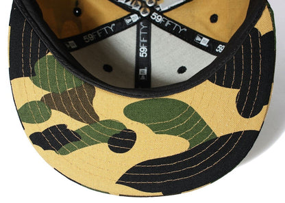BAPE x New Era 59 Fifty 1st Camo Ape Head Cap Yellow