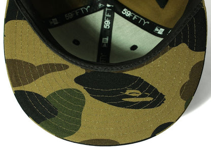 BAPE x New Era 59 Fifty 1st Camo Ape Head Cap Green