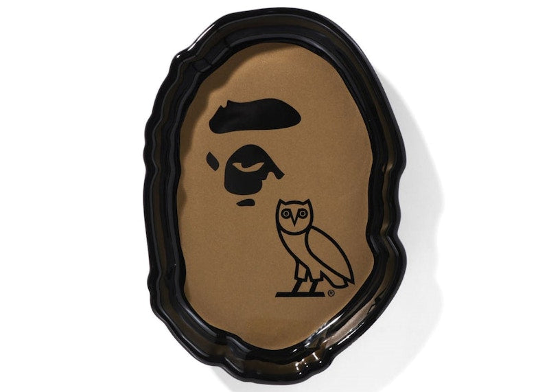 BAPE x OVO Ape Head Cigar Ashtray Black Gold
