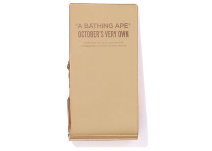 BAPE x OVO Ape Head Money Clip Gold