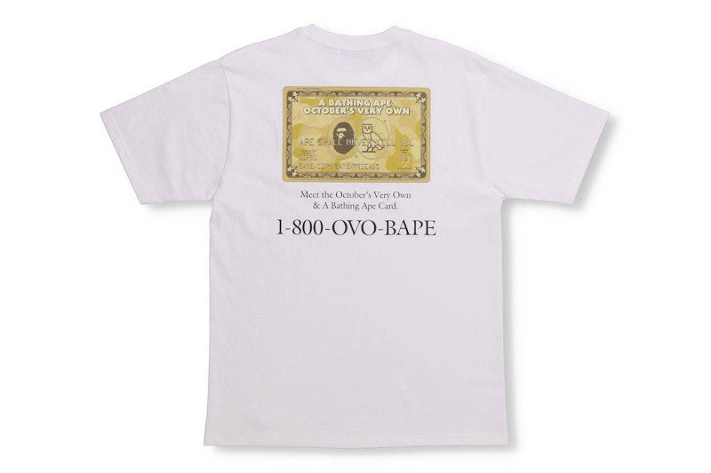 BAPE x OVO Card T-shirt White