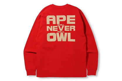 BAPE x OVO L/S T-shirt Red
