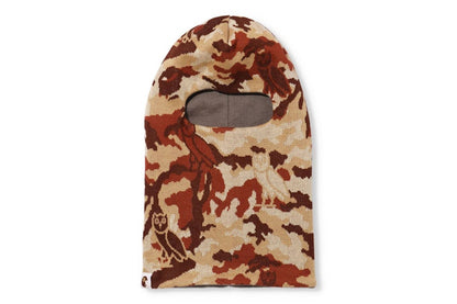 BAPE x OVO Woodland Camo Shark Reversible Balaclava Grey