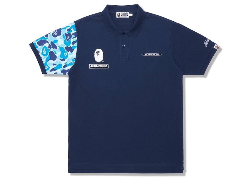 BAPE x Pagani Polo Navy Blue ABC Camo